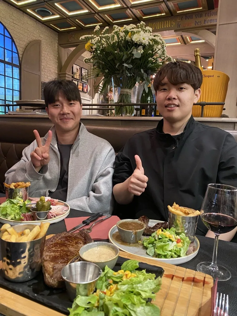 A meal together during the conference trip